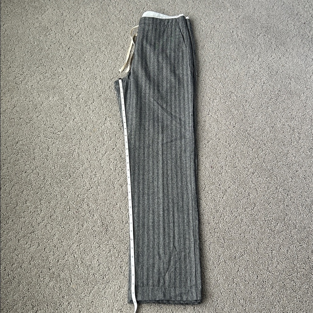 Hannoh Wessel Herringbone Wool Trousers Cotton Vintage Designer Pants 38 EUC - Picture 9 of 13